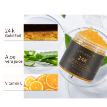 Gel de oro de 24 quilates hidratante y exfoliante calmante para el cuidado de la piel para la limpieza facial